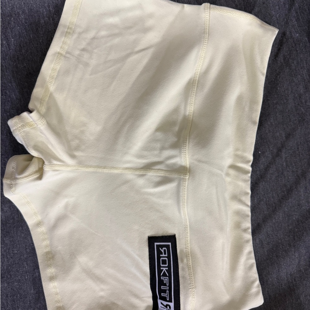 Women's Cream Athletic Shorts